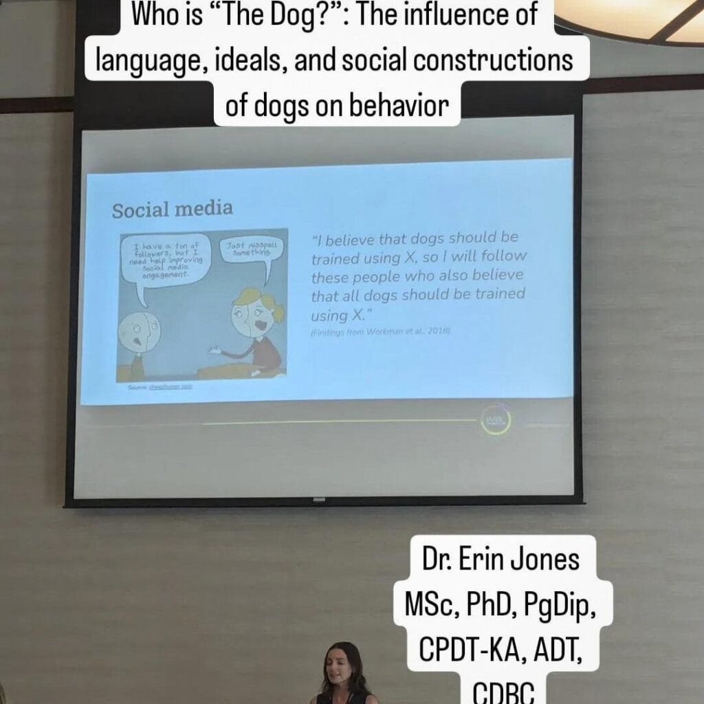 Dr. Erin Jones Speaking at the Animal Behavior Conference hosted by the IAABC Foundation